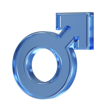 Male symbol 3d element render illustration png