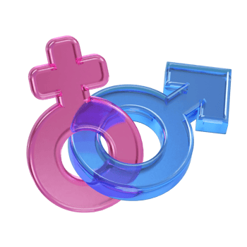 Male symbol 3d element render illustration png