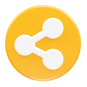 Share icon 3d rendering  transparent png