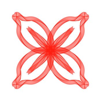 Abstract Line Red Flower png