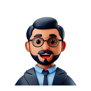 old man teacher face 3d profession avatars png