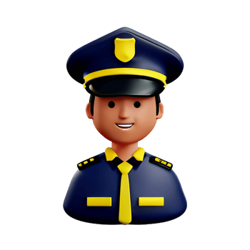 police 3d profession avatars illustrations png