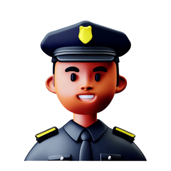 police 3d profession avatars illustrations png