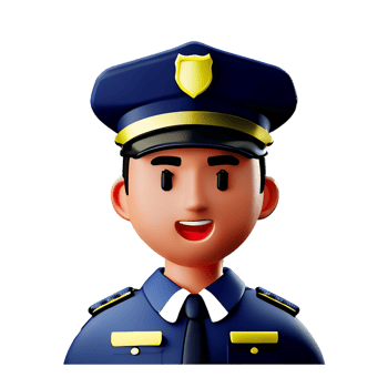 police 3d profession avatars illustrations png