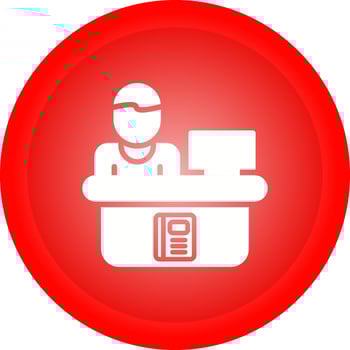 Library Reference Desk Vector Icon
