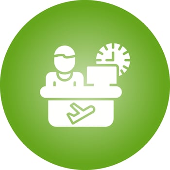 Airline Desk Vector Icon