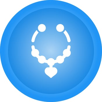 Heart Shaped Necklace Vector Icon
