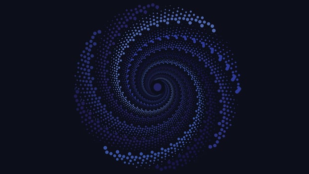 Abstract vortex spiral different color round background in dark blue. This creative style background will make your project more stunning and interesting. vector