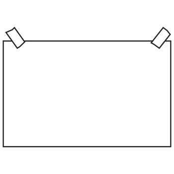 Sticky note paper sheets in outline style. png
