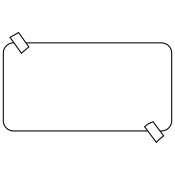 Sticky note paper sheets in outline style. png