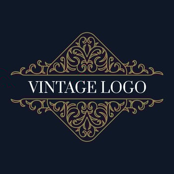 Vintage luxury ornamental logo with floral ornament. - Vector. vector