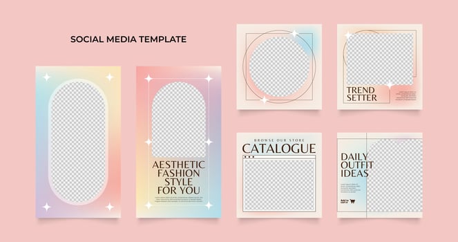 social media template banner blog fashion sale promotion vector