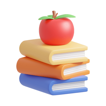 Apple On Books, AI Generative png