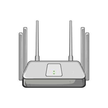 connection router cartoon vector illustration