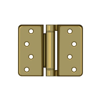 object door hinge cartoon vector illustration