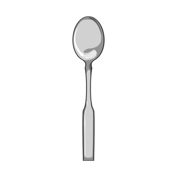 steel tea spoon cartoon vector illustration