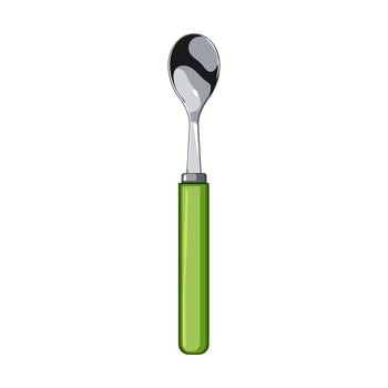 table tea spoon cartoon vector illustration