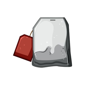 beverage teabag cartoon vector illustration