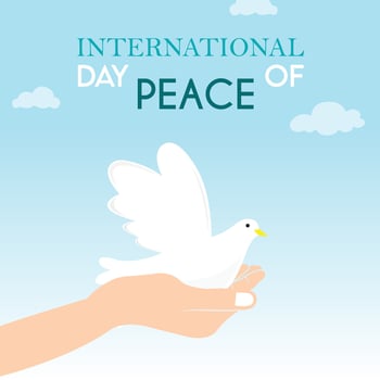 International day of peace post or background vector illustration