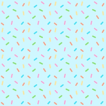 Colorful sprinkles and confetti pastel seamless pattern blue background vector