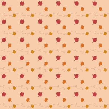 Autumn and maple leafs orange background vector For background, paper wrap, design