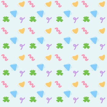 Seamless pattern of cute free form in pastel color background for decoration vector