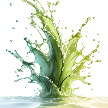 green splash ai generative png