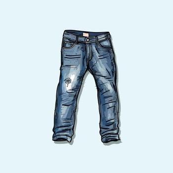 jeans vector clip art illustration