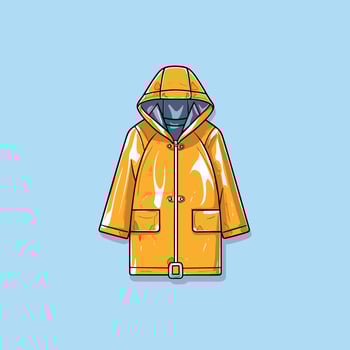 raincoat vector clip art illustration