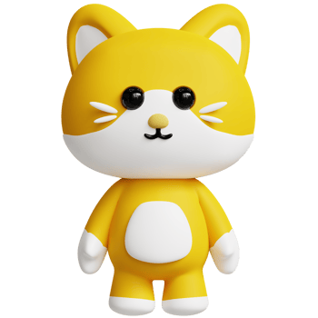 Cat 3D Cute Animals Illustrations png