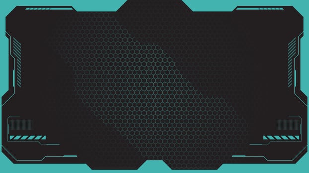 abstract futuristic hud ui background with hexagon pattern vector