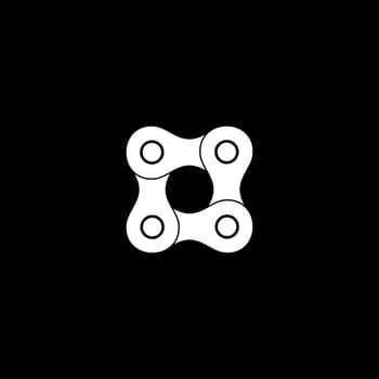 Composition of the Silhouette of the Chain for Motorcycle, Bike or Bicycle, Machinery, can use for Art Illustration, Logo Type, Pictogram, Website or Graphic Design Element. Vector Illustration