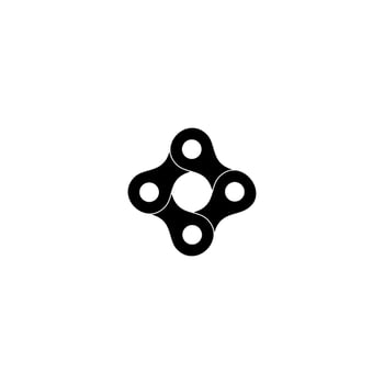 Composition of the Silhouette of the Chain for Motorcycle, Bike or Bicycle, Machinery, can use for Art Illustration, Logo Type, Pictogram, Website or Graphic Design Element. Vector Illustration