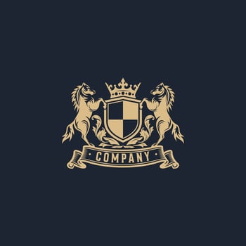 LUXURY HORSE CREST VECTOR DESIGN