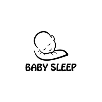 BABY SLEEP LINE ART VECTOR LOGO