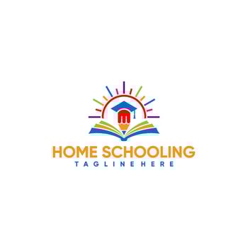 HOMES SCHOOLING VECTOR LOGO DESIGN