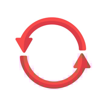 refresh, undo, redo, rotation arrows isolated white background vector