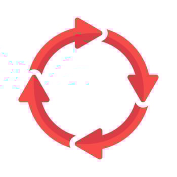 refresh, undo, redo, rotation arrows isolated white background vector
