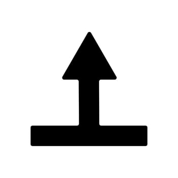 Three way arrow, junction direction sign simple vector for app advertising web banner button ui ux interface element isolated on white background