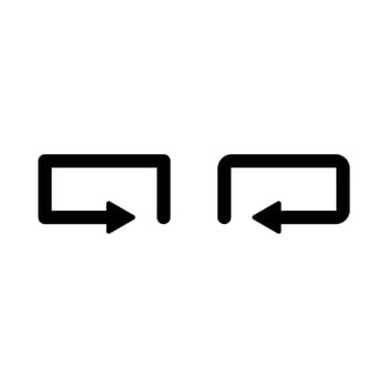 refresh, undo, redo, rotation arrows isolated white background vector