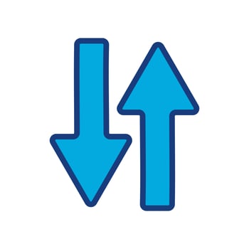 up and down arrow isolated white background vector