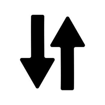 up and down arrow isolated white background vector