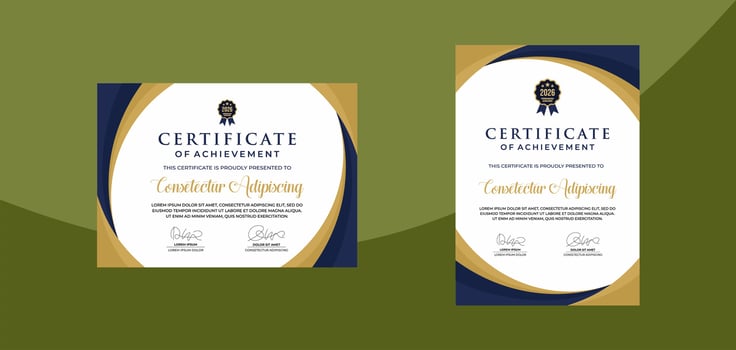 certificate of achievement template. for award, business, and education needs vector