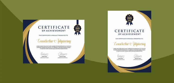 certificate of achievement template. for award, business, and education needs vector
