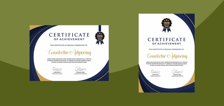 certificate of achievement template. for award, business, and education needs vector