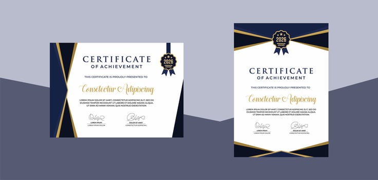 certificate of achievement template. for award, business, and education needs vector