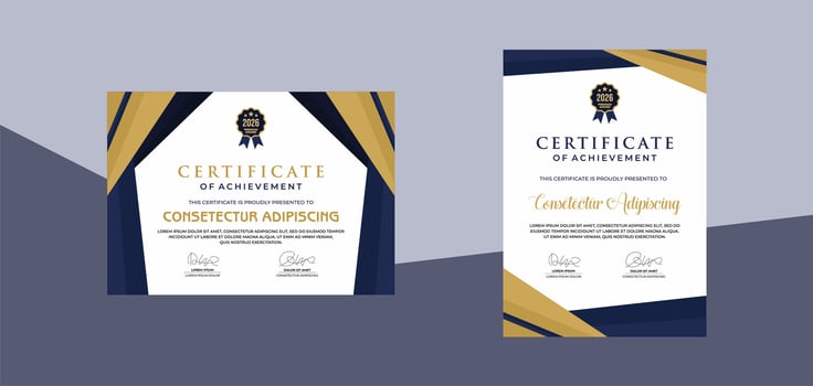 certificate of achievement template. for award, business, and education needs vector