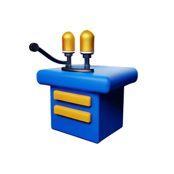 automation industry with 3d icon render ai robot png