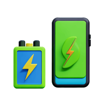 battery charging station location 3d green energy icon png