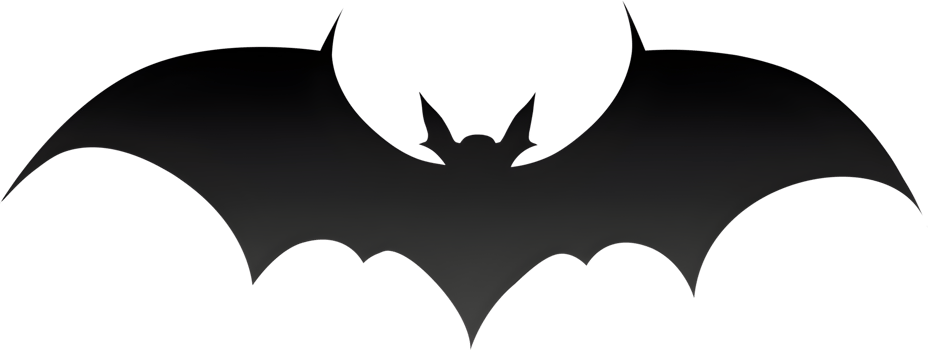 Halloween flying bat silhouette, AI generated png